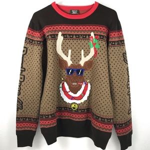 Dutch Bros coffee Reindeer Ugly Christmas Sweater